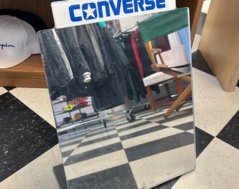 vintage converse shoe try on mirror store display 80s