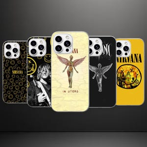 Nirvana Phone Case Grunge Cover for iPhone 18Pro, 17, 16, 15, 14, 13, Samsung S26, S25, S24, S23Fe, A16, A56, Pixel 11 Pro
