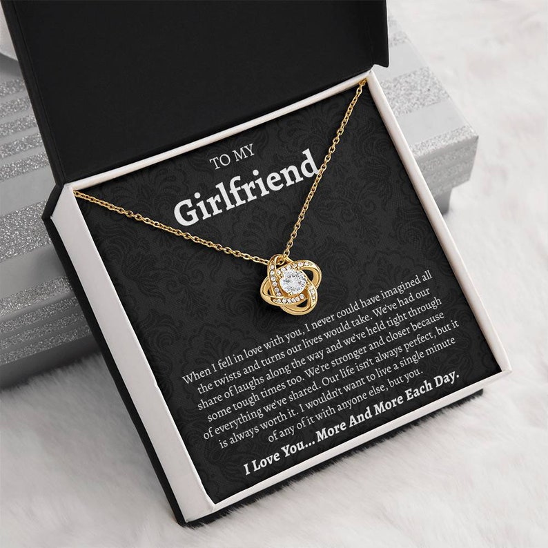To My Girlfriend Necklace, Romantic Gift for Her, Valentines Day Gift