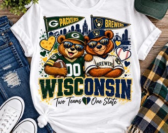 Green Bay Packers and Milwaukee Brewers Mascot SVG