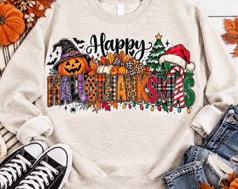 Happy HalloThanksMas SVG