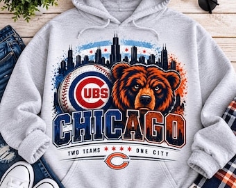 Chicago Cubs and Bears - Two Teams One City SVG