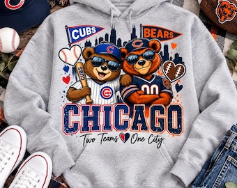 Chicago Cubs and Bears Mascot SVG