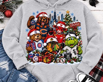 Chicago Sports Mascot Christmas SVG