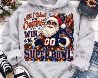 Chicago Bears Super Bowl Santa SVG