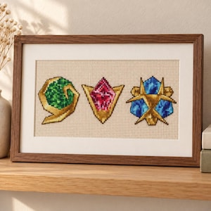 Ocarina of Time Andliga stenar Korsstygnsmönster