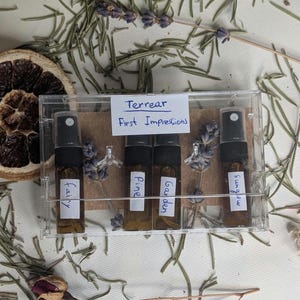 Nature Parfymprovsset | Niche Fragrance Discovery Kit, 4 dofter | Terrear First Impressions + Bonus Fairy Forest