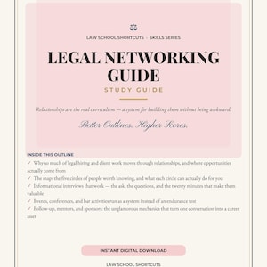 Legal Networking Guide — Law School Study Guide with Worked Examples & Checklists