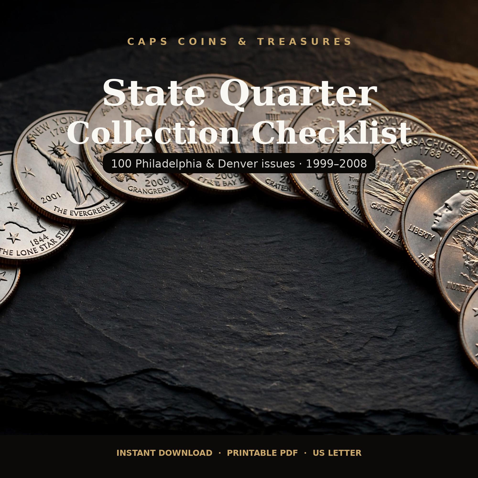 アメリカ記念クォーターコレクションアルバム 1999-2008 State Quarters Complete Set 1999 2008 - Etsy