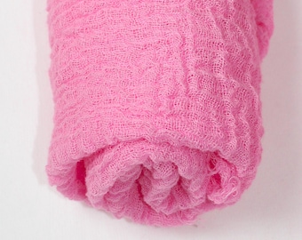 Hand Dyed Pink Baby Girl Newborn Maternity Cheesecloth Wrap