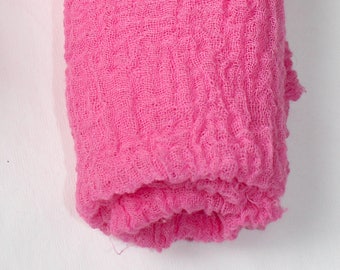 Hand Dyed Dark Pink Baby Girl Newborn Maternity Cheesecloth Wrap