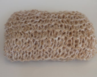 Neutral Throw Baby Girl Newborn Mohair Blend Knit Wrap