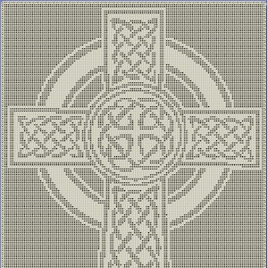Celtic Cross Filet Crochet Pattern
