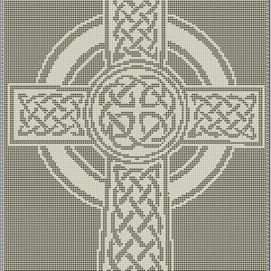 Celtic Cross Filet Crochet Pattern