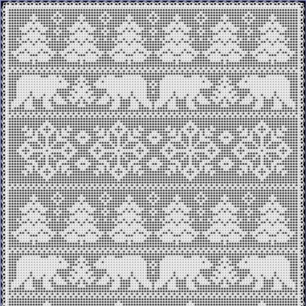 Polar Bear Winter Filet Crochet Pattern