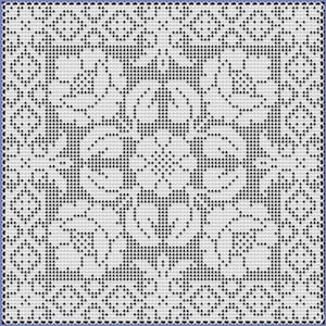 Flower Garden Filet Crochet Pattern