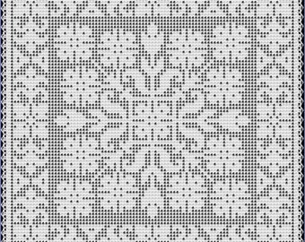 Wildflower Garden Filet Crochet Chart Pattern