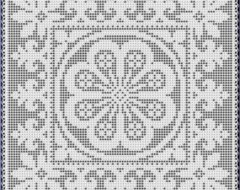 Garden Fountain Filet Crochet Pattern