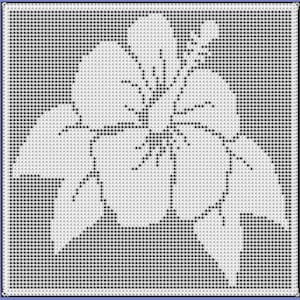 Hibiscus Filet Crochet Doily Pattern