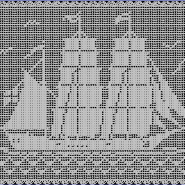 Sailing Ship Doily / wall hanging Pattern