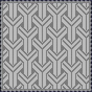 Interlocking Geometric Lattice Filet Crochet Pattern