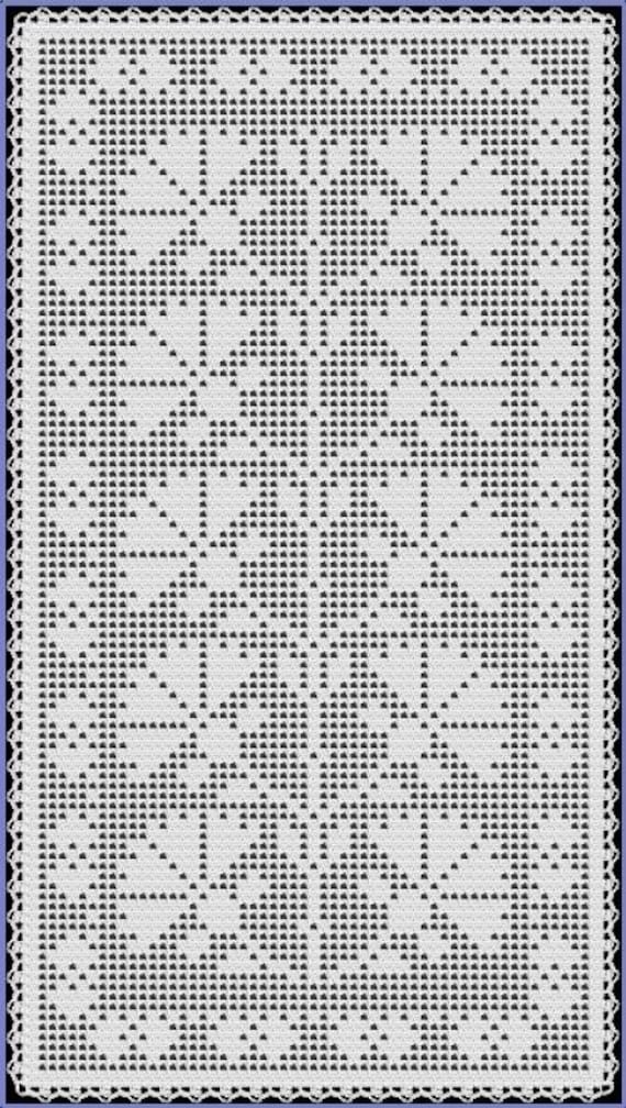 20 Crochet Filet Charts with Blankets, Doilies, and Motifs 9 Climbing Flowers Filet Crochet Doily Chart