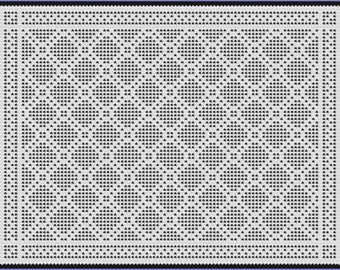 Floor Tile Mosaic 2 Filet Crochet Pattern