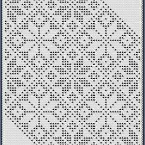 Christmas Flower Swipe Filet Crochet Doily Pattern