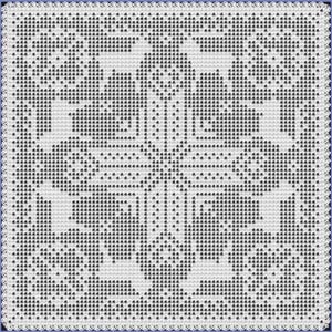 Winter Reindeer Filet Crochet Doily Pattern