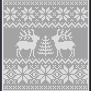 Norsk julfilévirkad dukmönster, även känd som ful tröja-duk