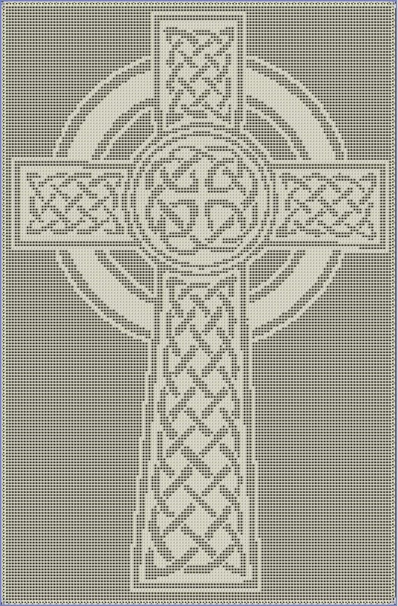 Celtic Cross Filet Crochet Pattern Etsy