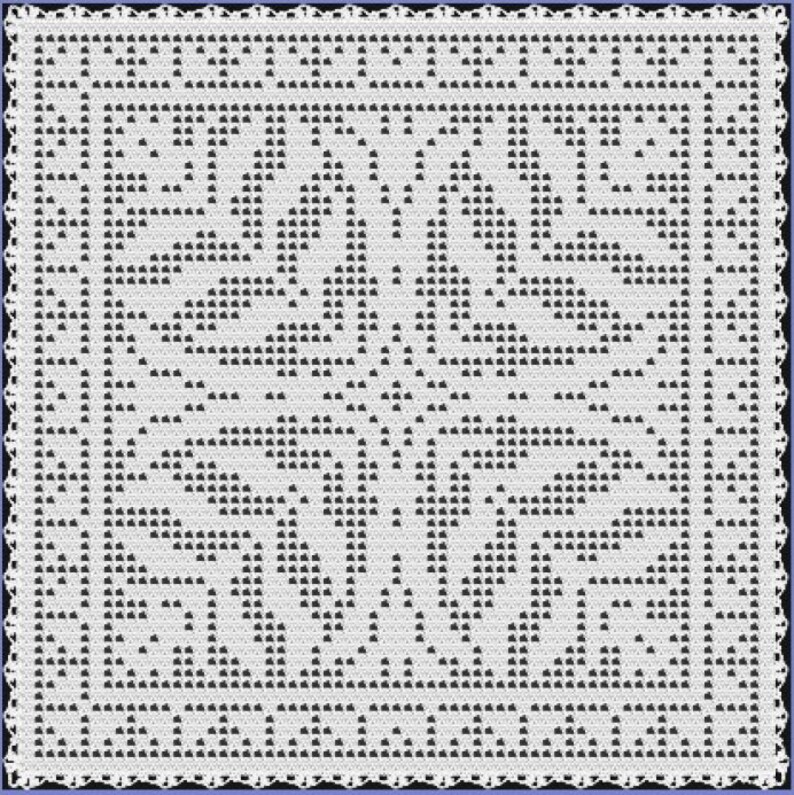 Wet Feathers Filet Crochet Pattern image 1