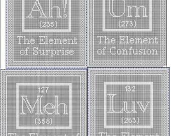 Elements Filet Crochet Chart Patterns