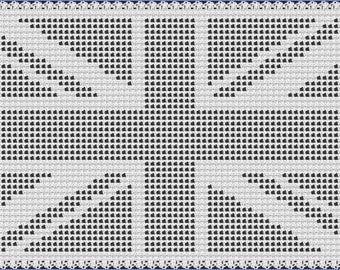 United Kingdom UK Flag Doily Pattern