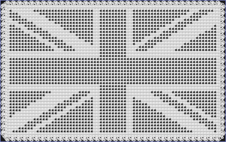 United Kingdom UK Flag Doily Pattern image 1