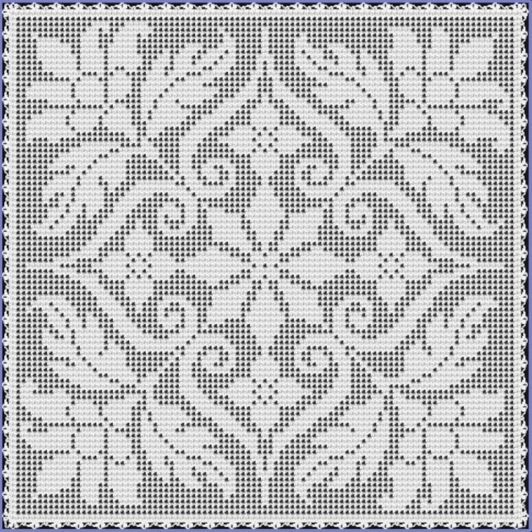 Blooming Filet Crochet Pattern Etsy