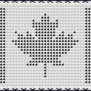 Canada Flag Filet Crochet Doily Pattern