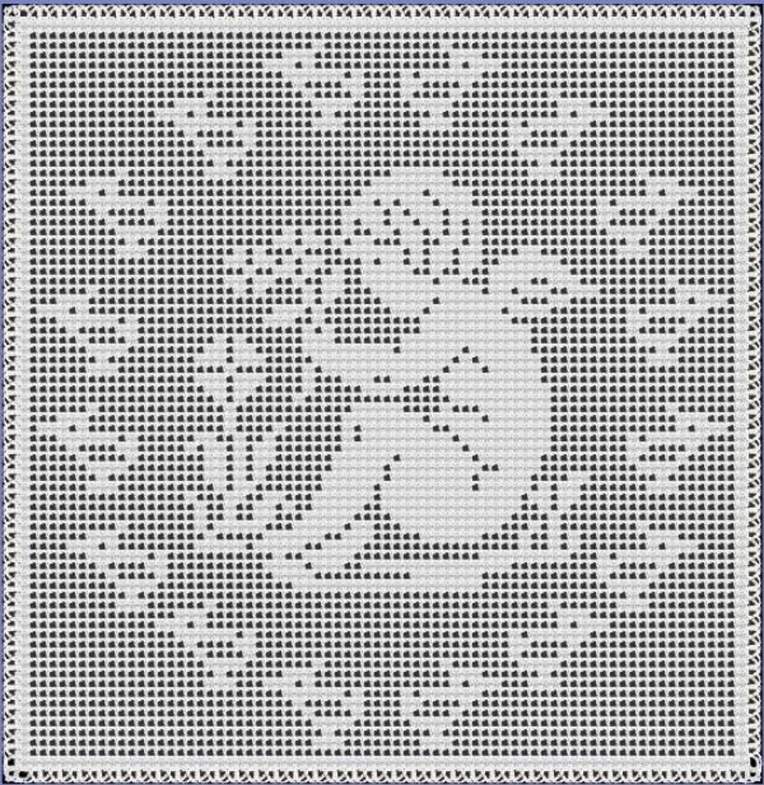 Angel Filet Springtime Angel Filet Crochet Doily Chart Pattern - Etsy