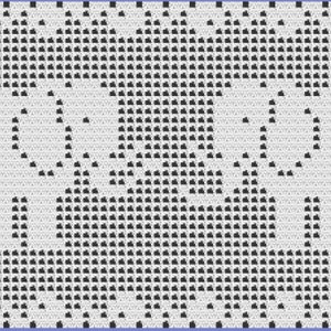 Small Elephants Filet Crochet Doily Pattern