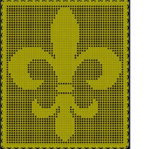 Fleur De Lis Filet Crochet Doily Pattern