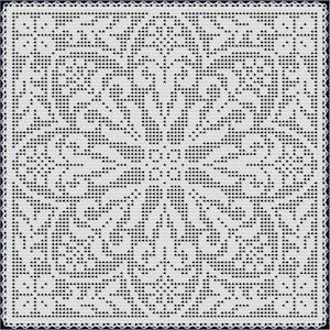 Flower Stalk Filet Crochet Pattern