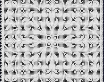 Flower Stalk Filet Crochet Pattern