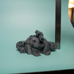 Destroyed Hover Tank Terrain - Unpainted PLA Sci-Fi Wreck image 9