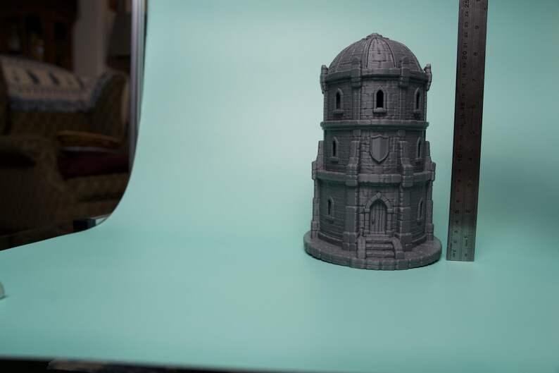 Domed Fantasy Tower Terrain - Unpainted PLA RPG Building image 9