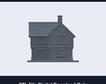 Fantasy Tabletop Coaching Inn STL - Medieval Building Terrain