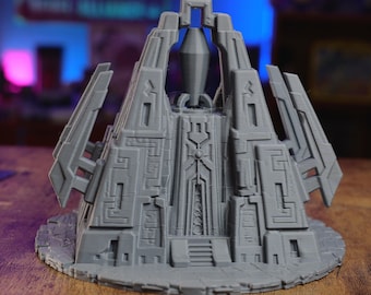 Sci-Fi Monument Terrain - Unpainted PLA Tabletop Centerpiece