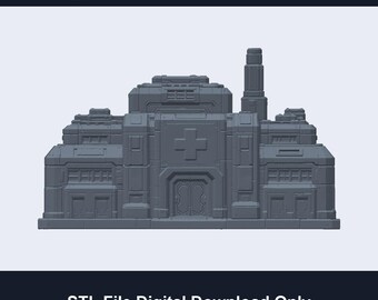 Alien Wars Tabletop Colonial Medical Center STL - Sci-Fi Building Terrain