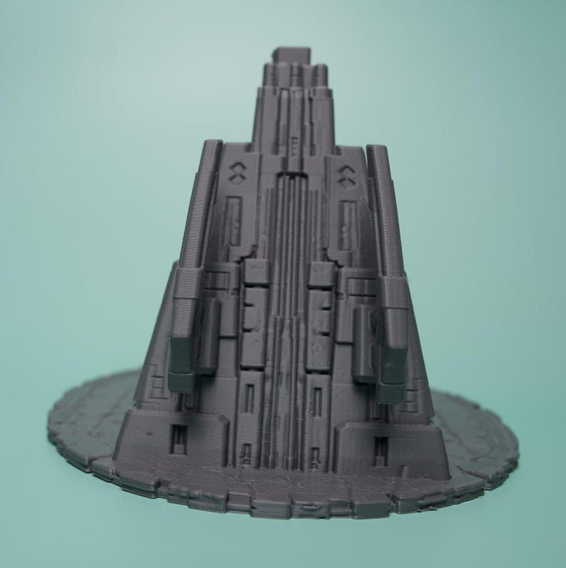 Sci-Fi Monument Terrain - Unpainted PLA Tabletop Centerpiece image 4