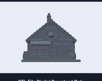 Fantasy Tabletop General Store STL - Medieval Building Terrain