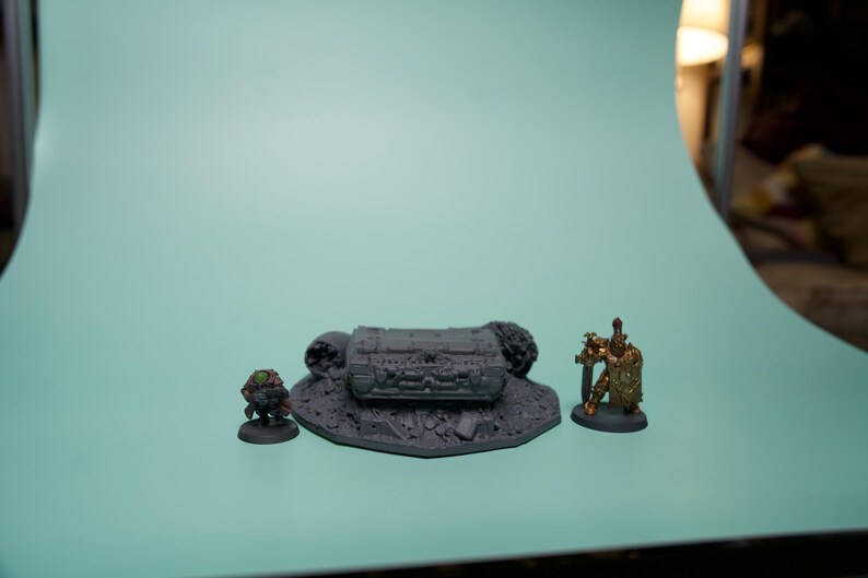 Crashed Craft Terrain - Low Hull Unpainted PLA Sci-Fi Wreck image 8
